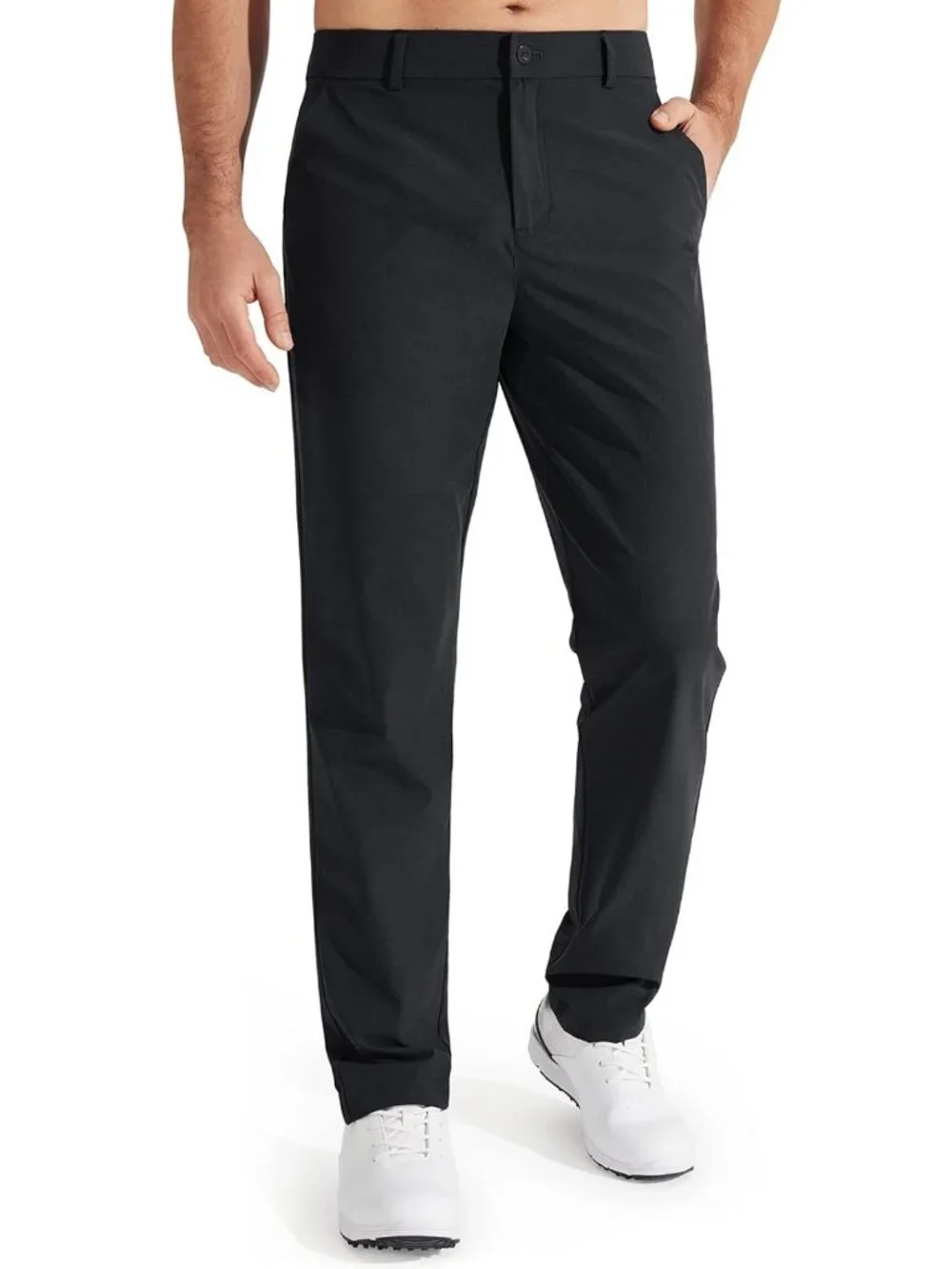 Men's Stretch Golf & Work Pants - Quick Dry, Lightweight Casual Trousers with